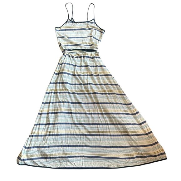Eze Sur Mer Stripe Print Wrap Dress Spaghetti Strap Cotton Stretch Medium NWT - Picture 7 of 11